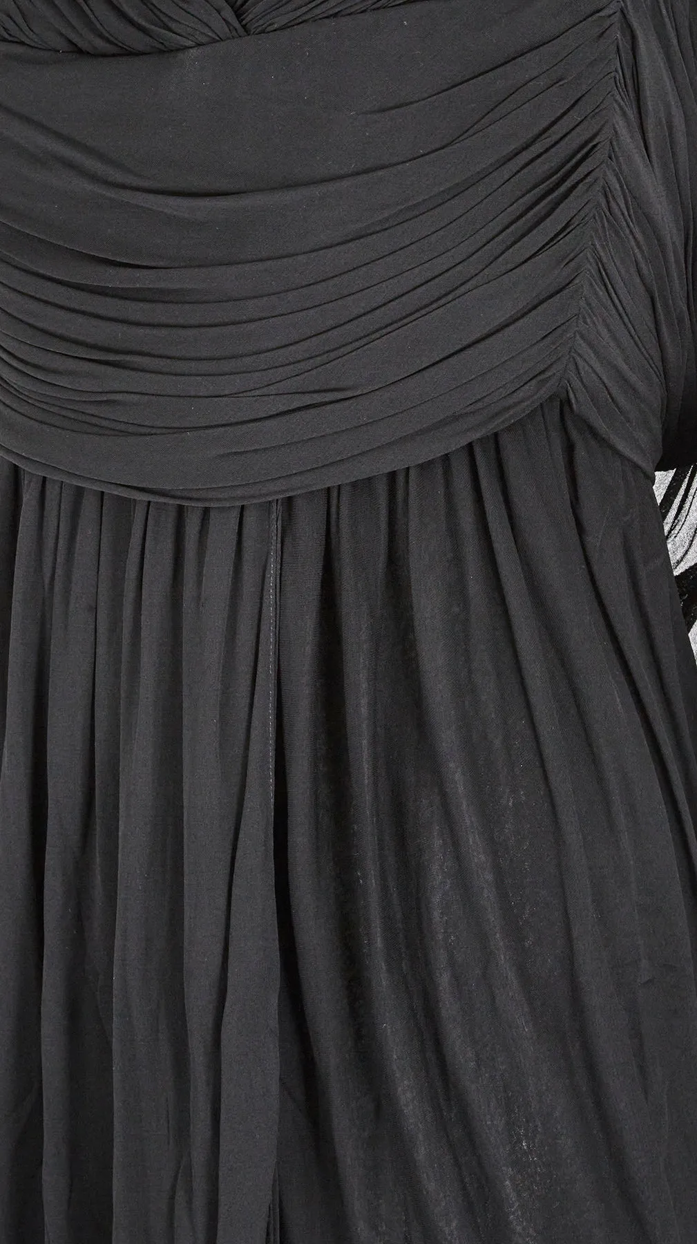 1970s Halston Black Label Couture Jersey Dress