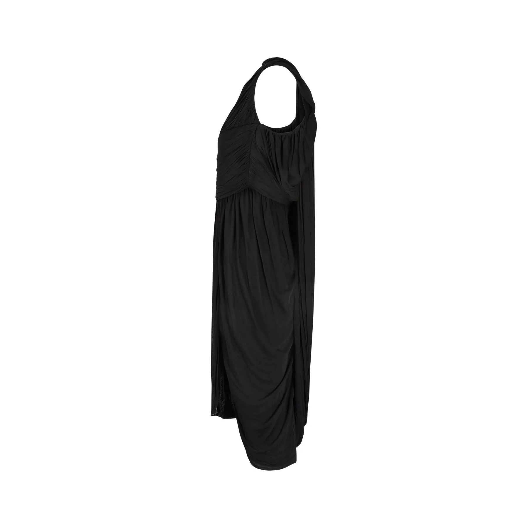 1970s Halston Black Label Couture Jersey Dress