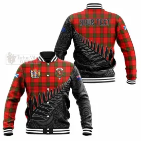 Adair Crest Tartan Baseball Jacket with New Zealand Silver Fern Half Style