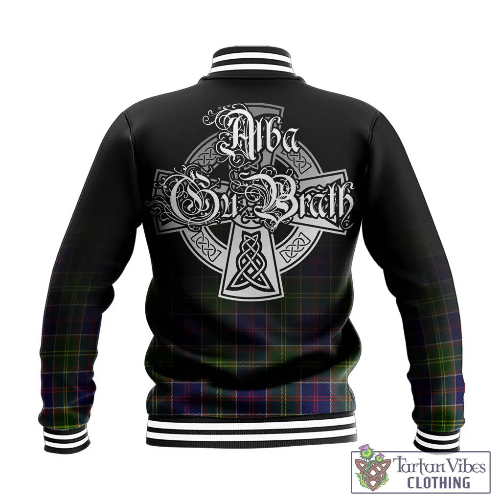 Arnott Tartan Baseball Jacket Featuring Alba Gu Brath Family Crest Celtic Inspired