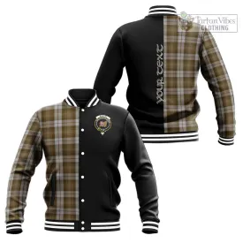 Baillie Dress Tartan Baseball Jacket with Family Crest and Half Of Me Style