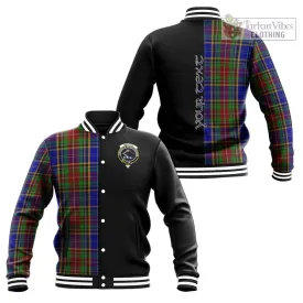 Beattie Tartan Baseball Jacket with Family Crest and Half Of Me Style