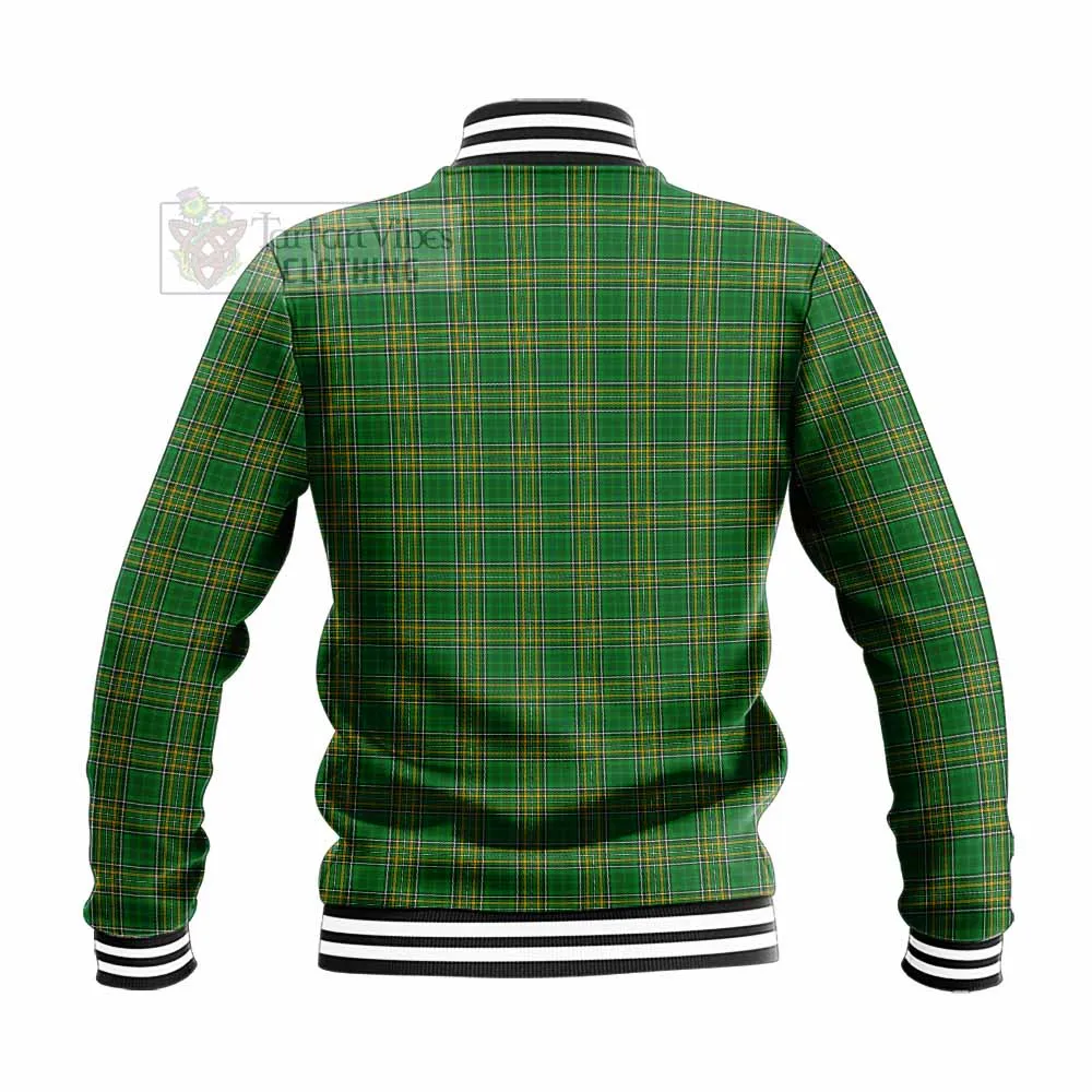 Bernard Irish Clan Tartan Baseball Jacket with Coat of Arms