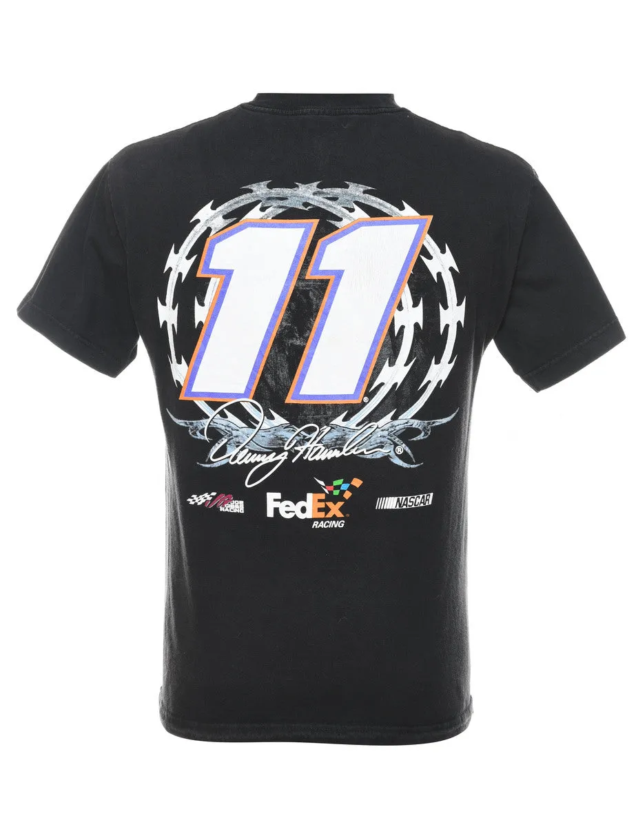 Black #11 NASCAR Printed T-shirt - M