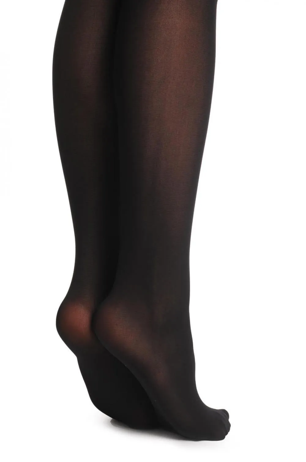 Black Faux Suspender Stocking With Floral Top 40 Den