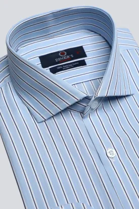Blue Pinstripe Formal Autograph Shirt