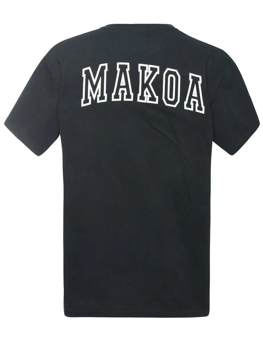 Chandler Football Black & Blue Printed T-shirt - L