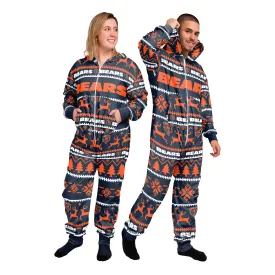 Chicago Bears NFL Unisex Holiday One Piece Pajamas