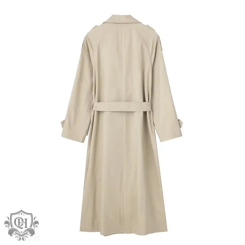 Collared Double Breasted Trench Coat