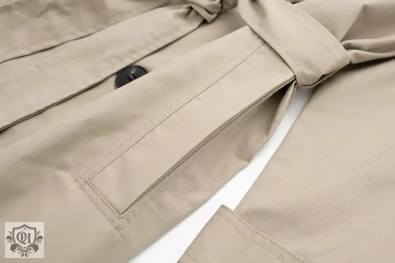 Collared Double Breasted Trench Coat