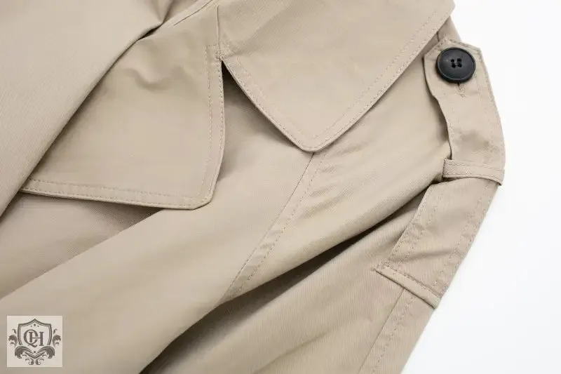 Collared Double Breasted Trench Coat