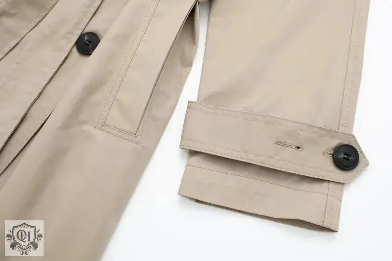 Collared Double Breasted Trench Coat