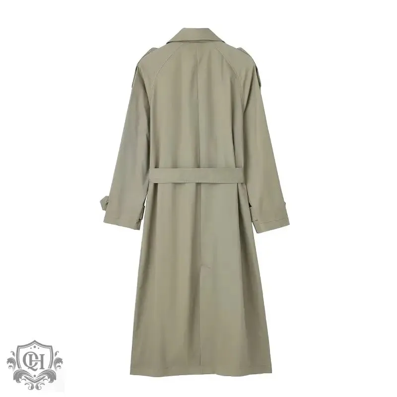 Collared Double Breasted Trench Coat