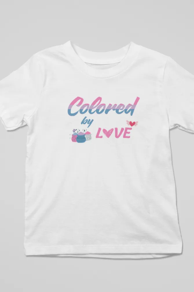 Colored By Love. Holi T-Shirt For Girl