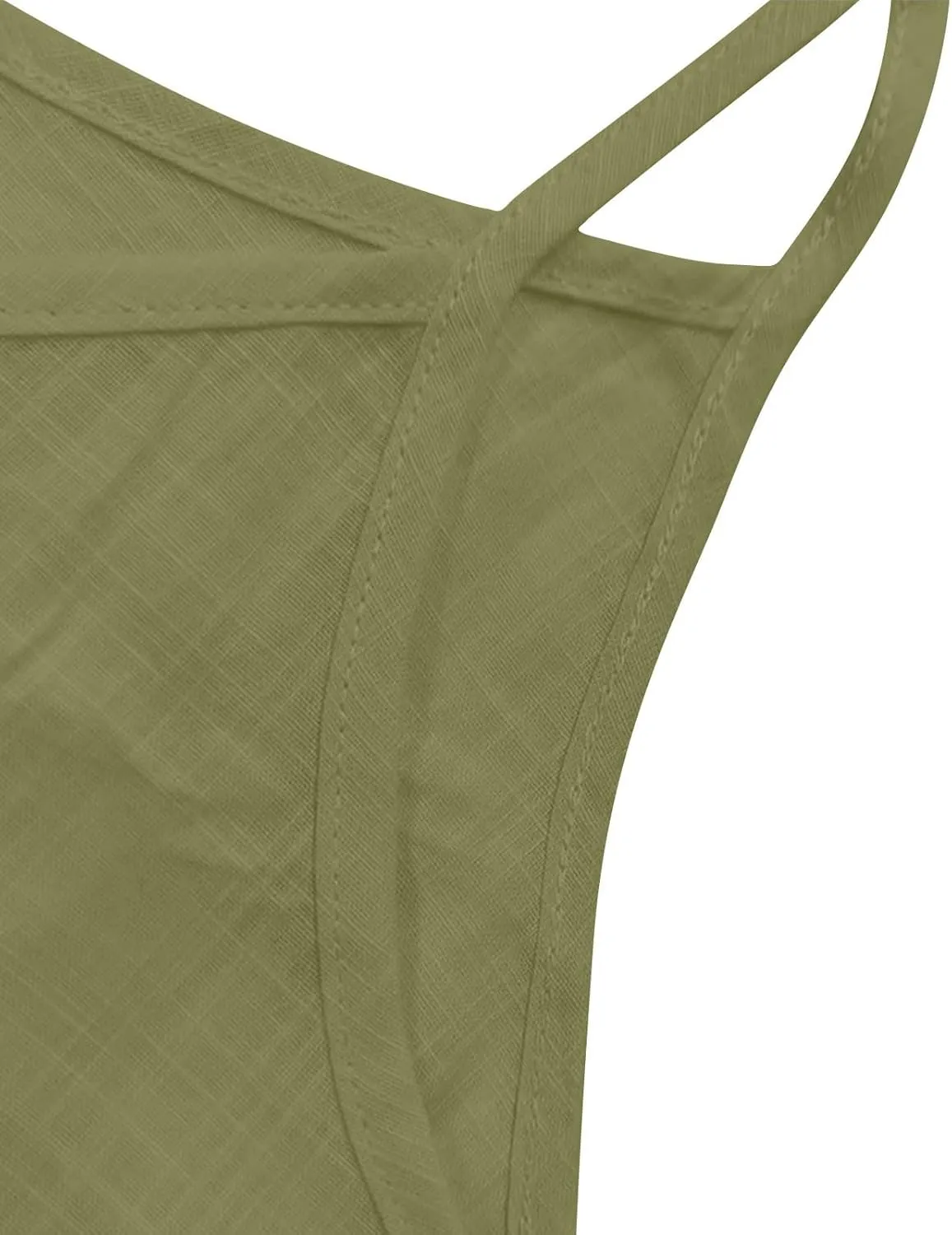 Cotton Linen Tank Tops for Women Casual Summer Gauze Shirt Basic Sleeveless Layering Camisoles Beach Vacation Clothes