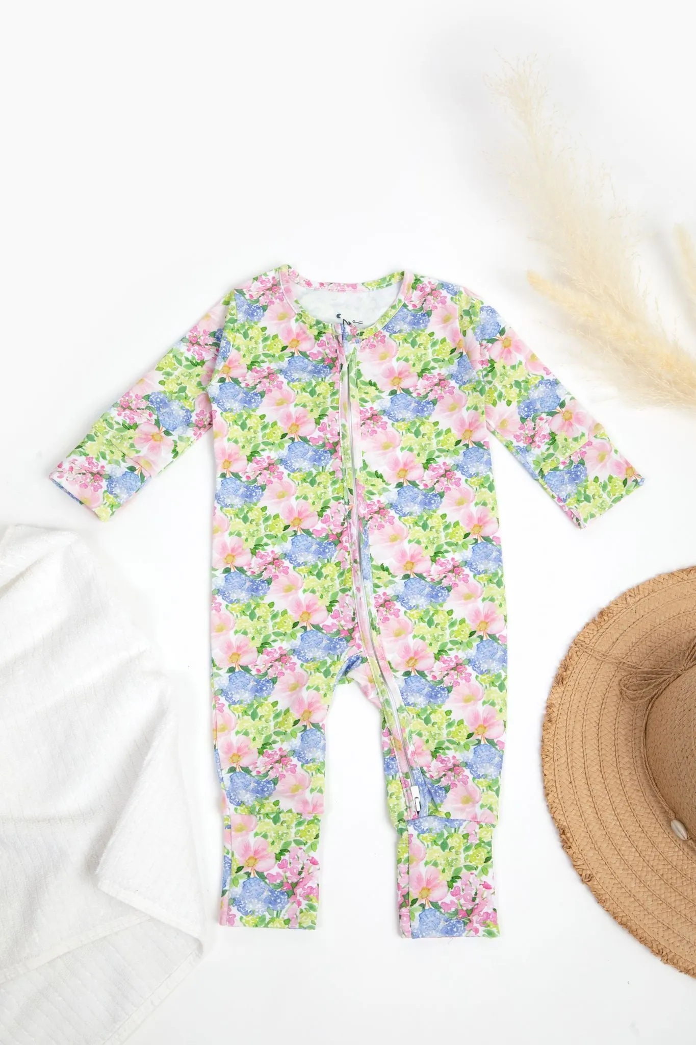Double Zip One-Piece PJ - Amagansett Bouquet