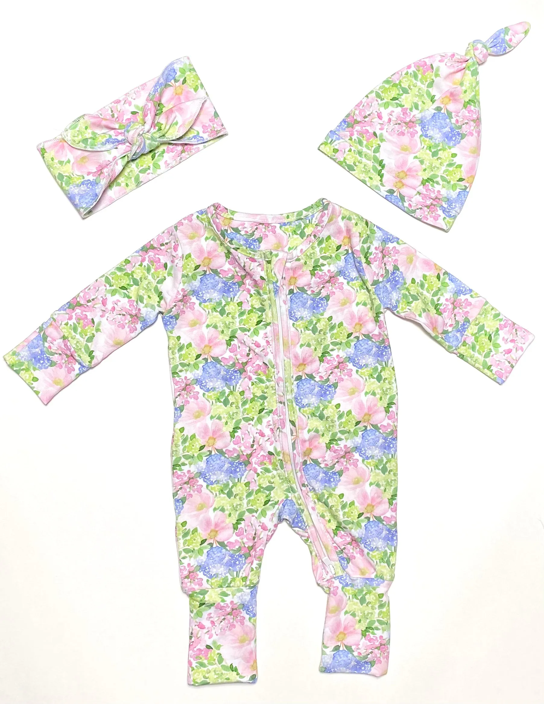Double Zip One-Piece PJ - Amagansett Bouquet