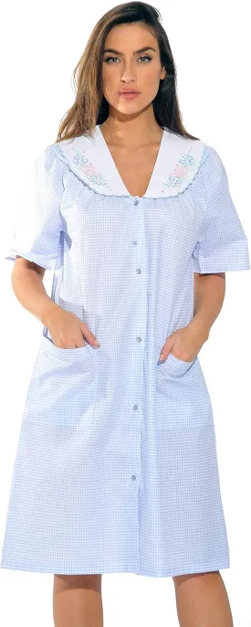 Dreamcrest Short Sleeve Duster Housecoat Women Sleepwear