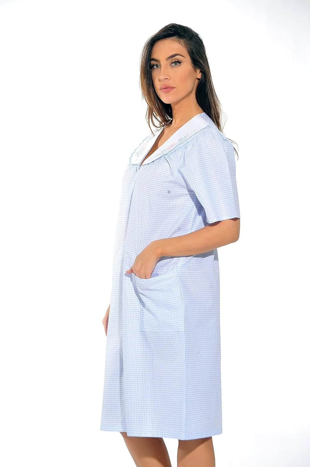 Dreamcrest Short Sleeve Duster Housecoat Women Sleepwear