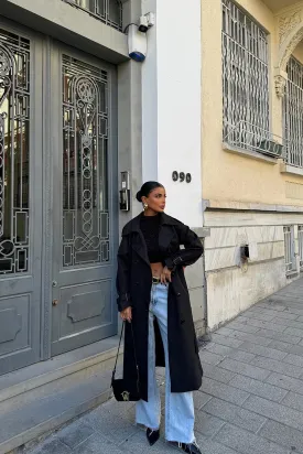 EYY Women Black Osanna Trench Coat - Fredericksburg