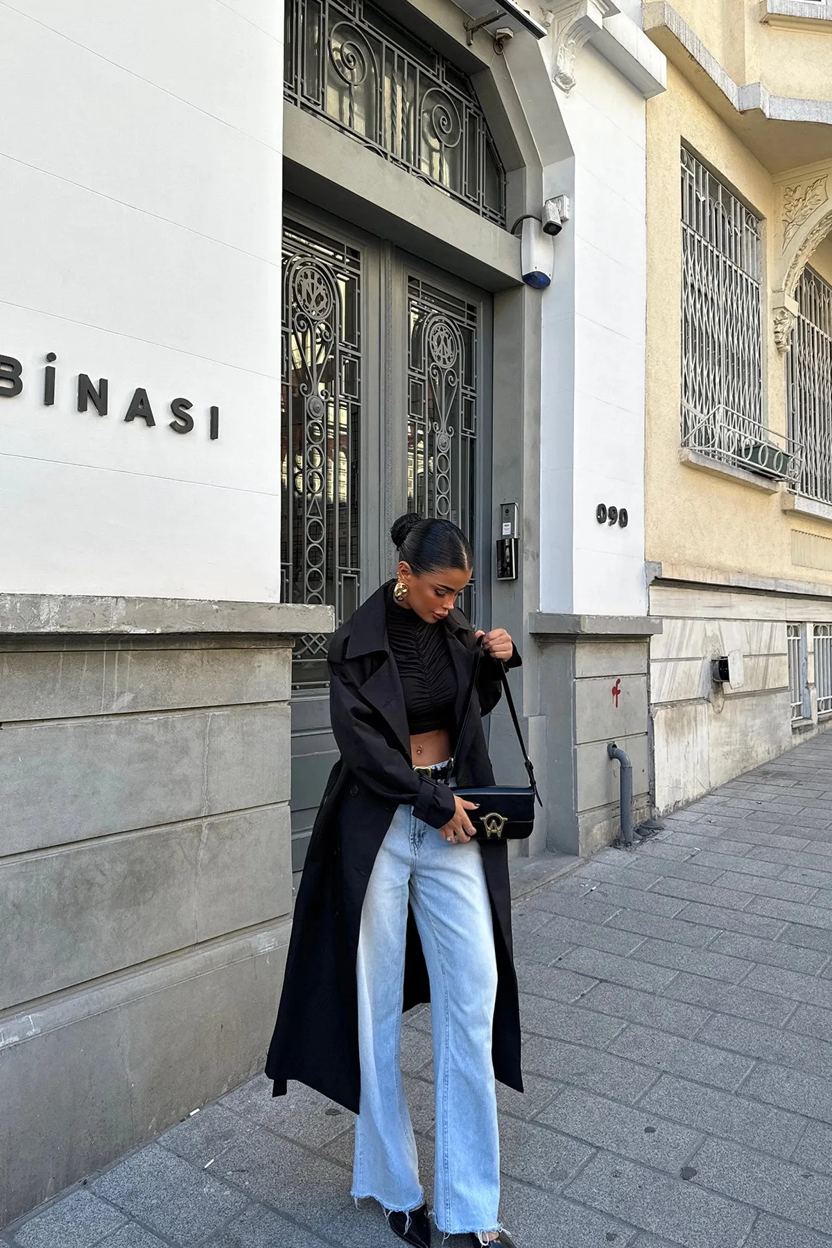 EYY Women Black Osanna Trench Coat - Fredericksburg