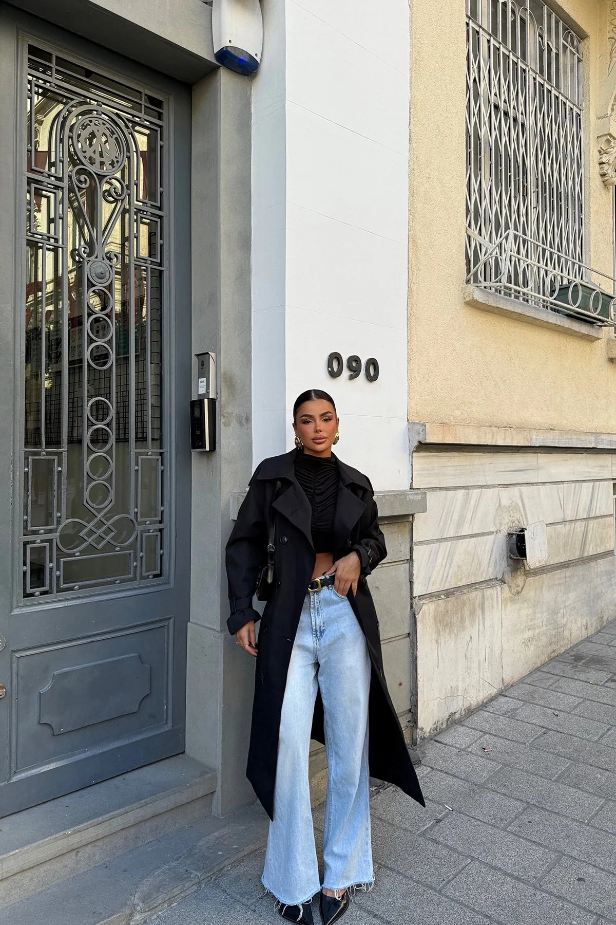 EYY Women Black Osanna Trench Coat - Fredericksburg