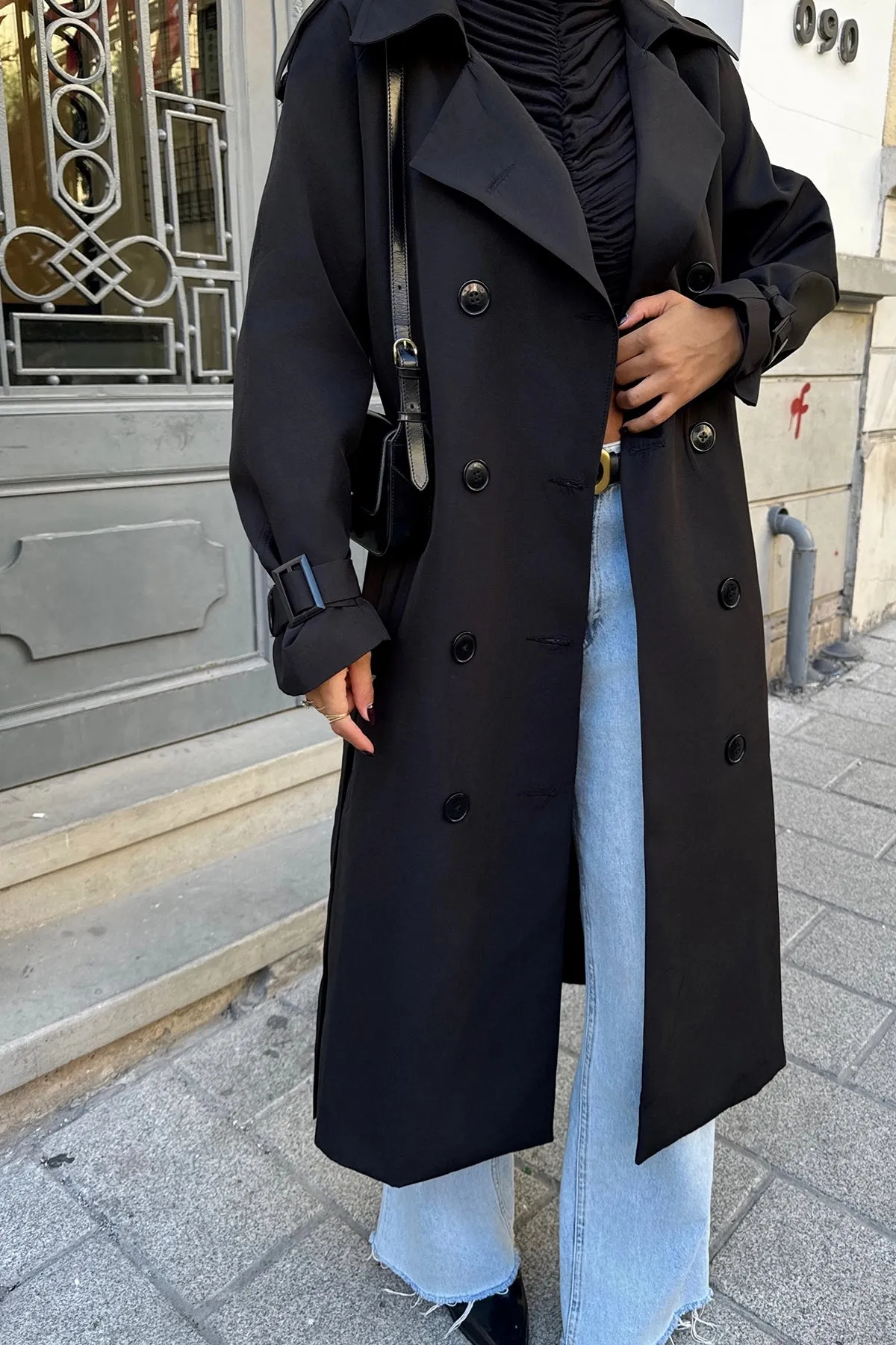 EYY Women Black Osanna Trench Coat - Fredericksburg