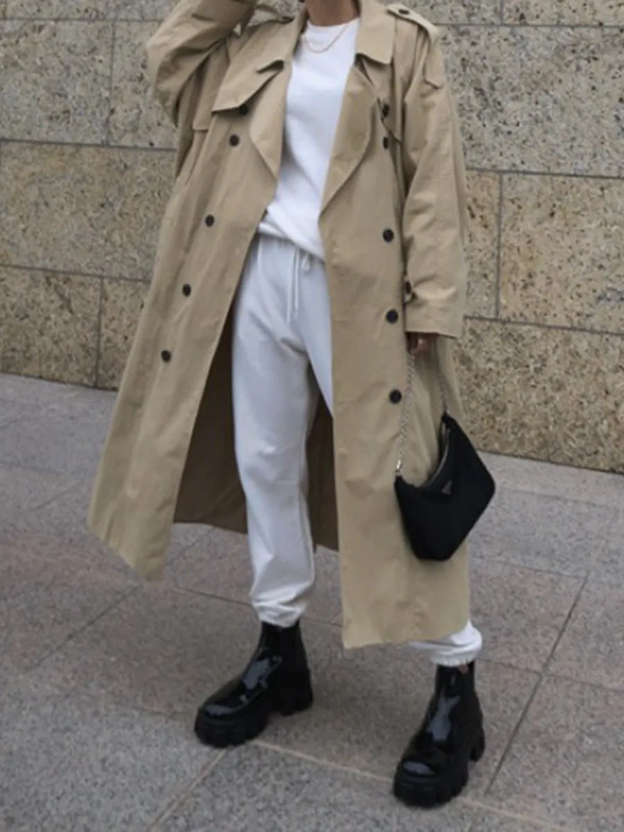 Fashion Solid Color Round Neck Long Sleeve Casual Two-piece Suit