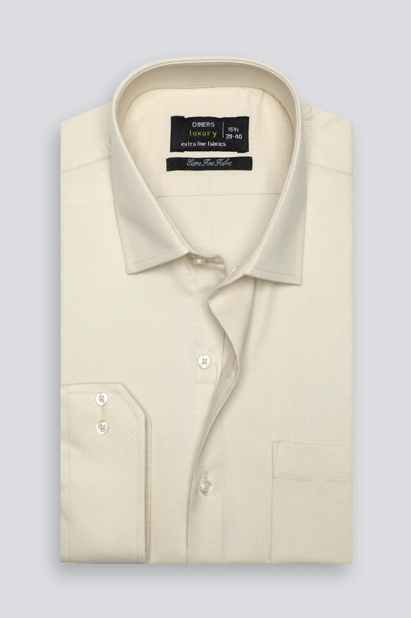 Fawn Dobby Textured Formal Shirt