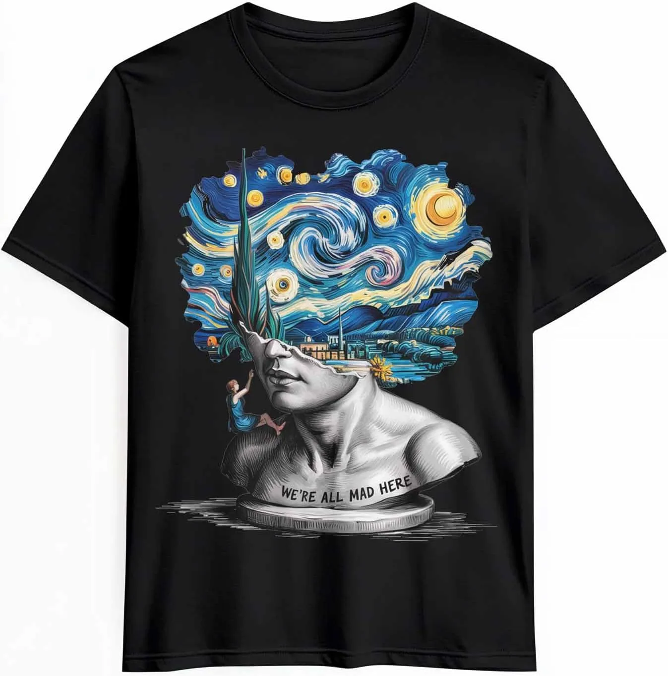 Funny Text Men's T-Shirts Cute Cartoon Men's Graphic Tees Simple Crewneck Short Sleeve T-Shirts for Men