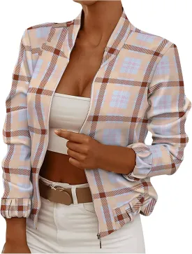 JEGULV Blazer Jackets for Womens Mock Neck Button Jacket Open Front Cardigan Blouse Tops Business Casual Suit Coats