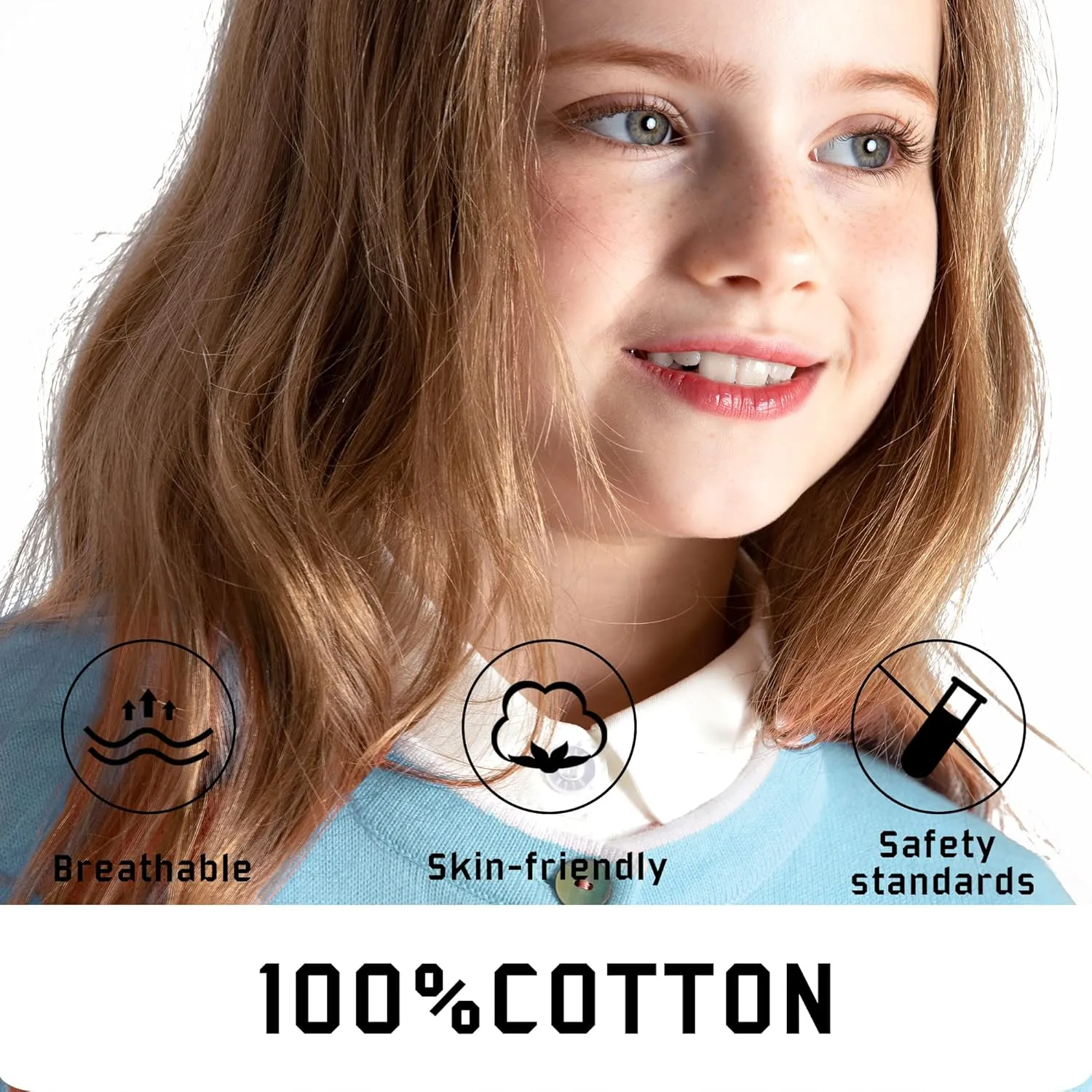 Kid Nation Girls' Cute Cardigan with Heart Pockets