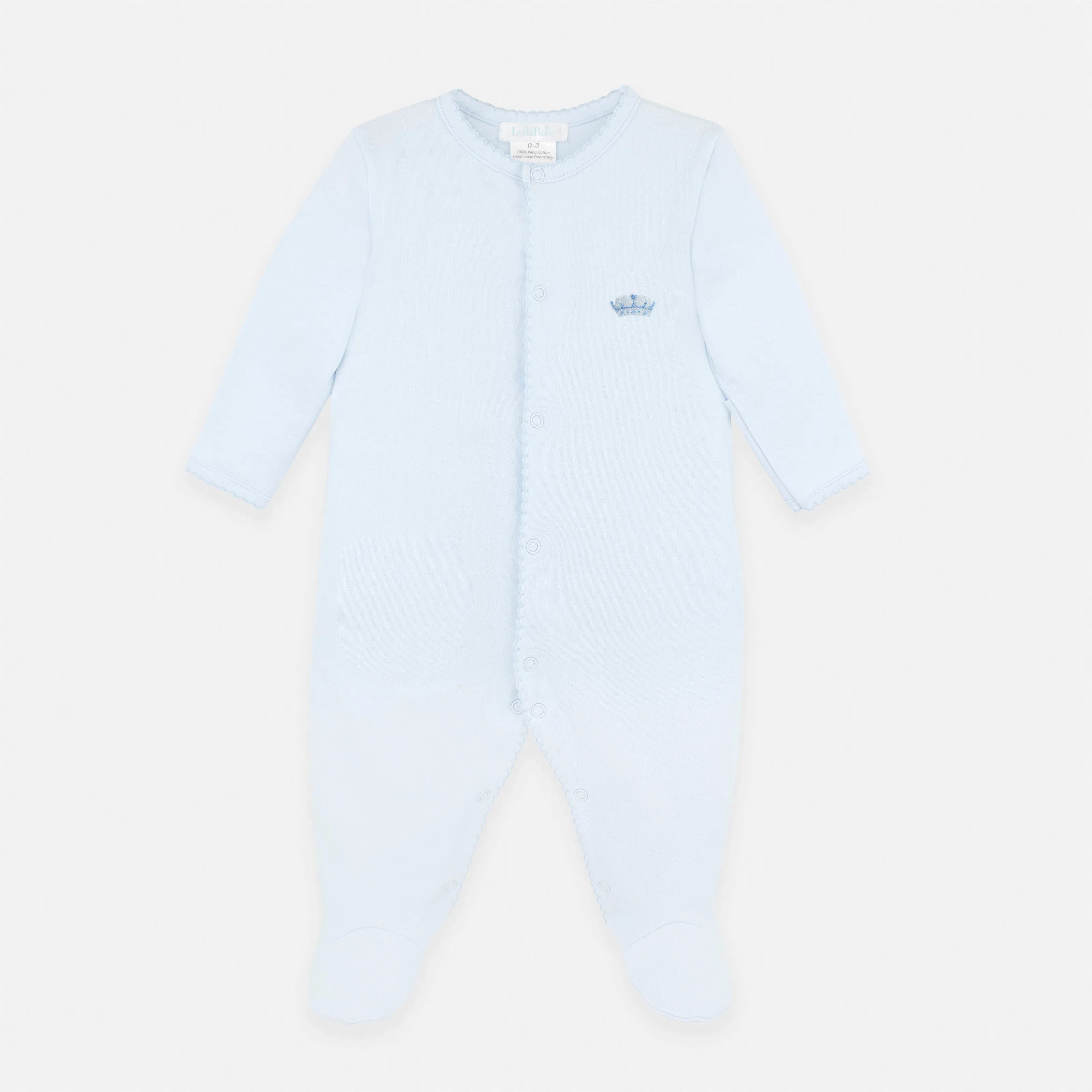 Little Prince Embroidery Footie | Baby Boy