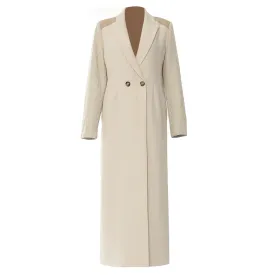 Loose Patchwork High Street Mid Length Trench Coat