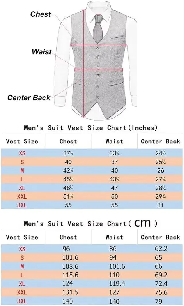 Men's Double Breasted Suit Vests, Casual Business Vests, Slim Fit Waistcoat,for Wedding Groom Dating