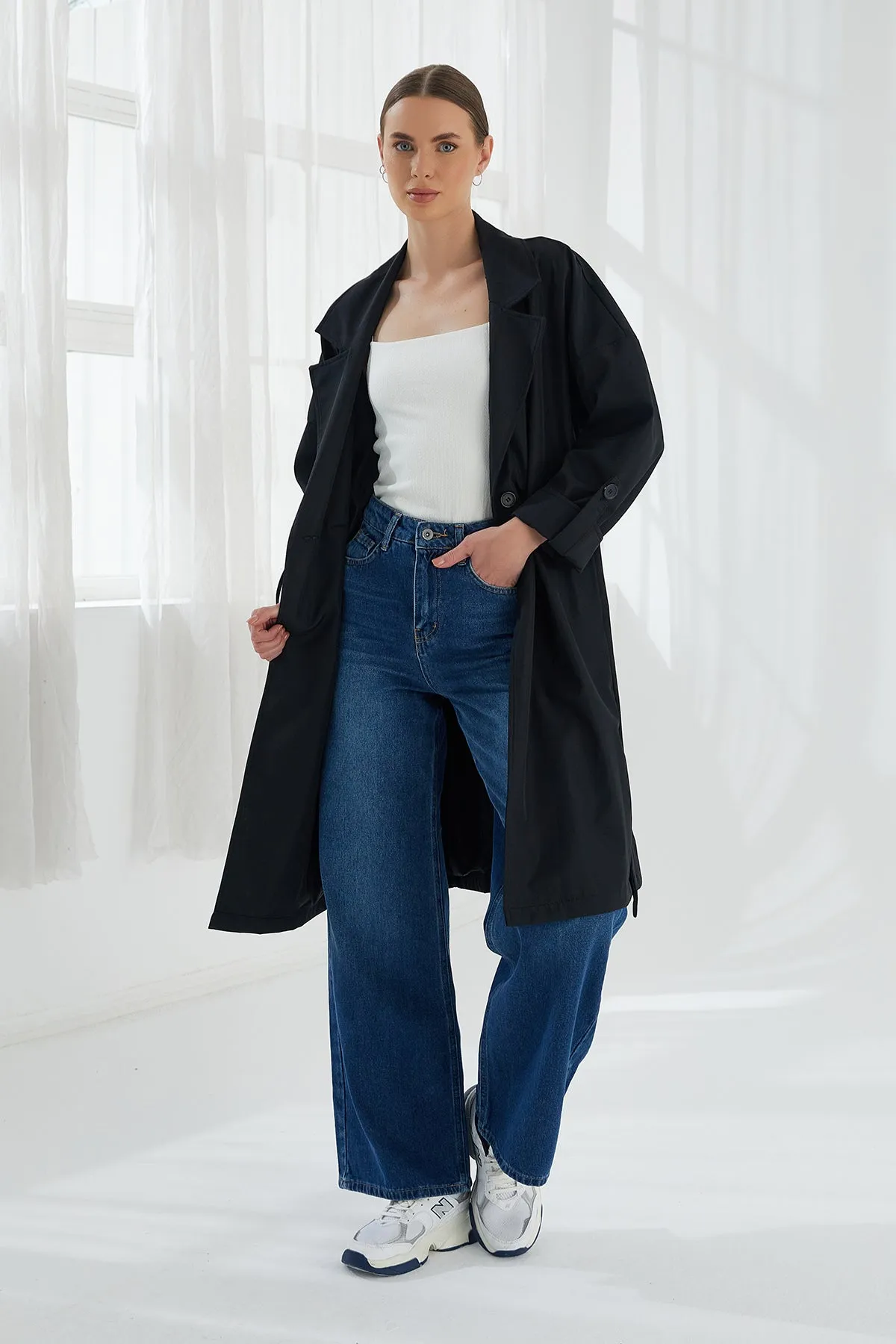 MPL Women's Belted Trench Coat 9104 - Amarante