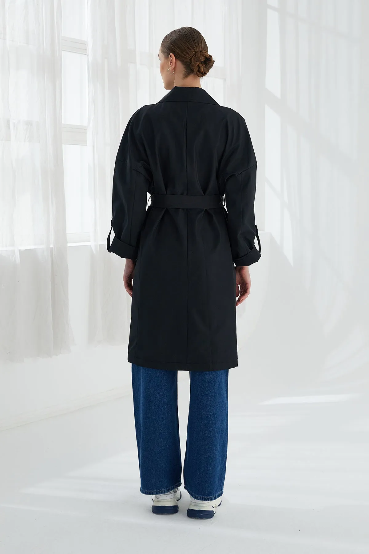 MPL Women's Belted Trench Coat 9104 - Amarante