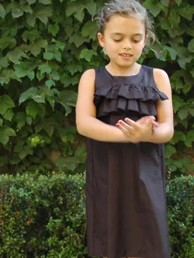 Neige Black Silk Taffeta Party Dress Size 4