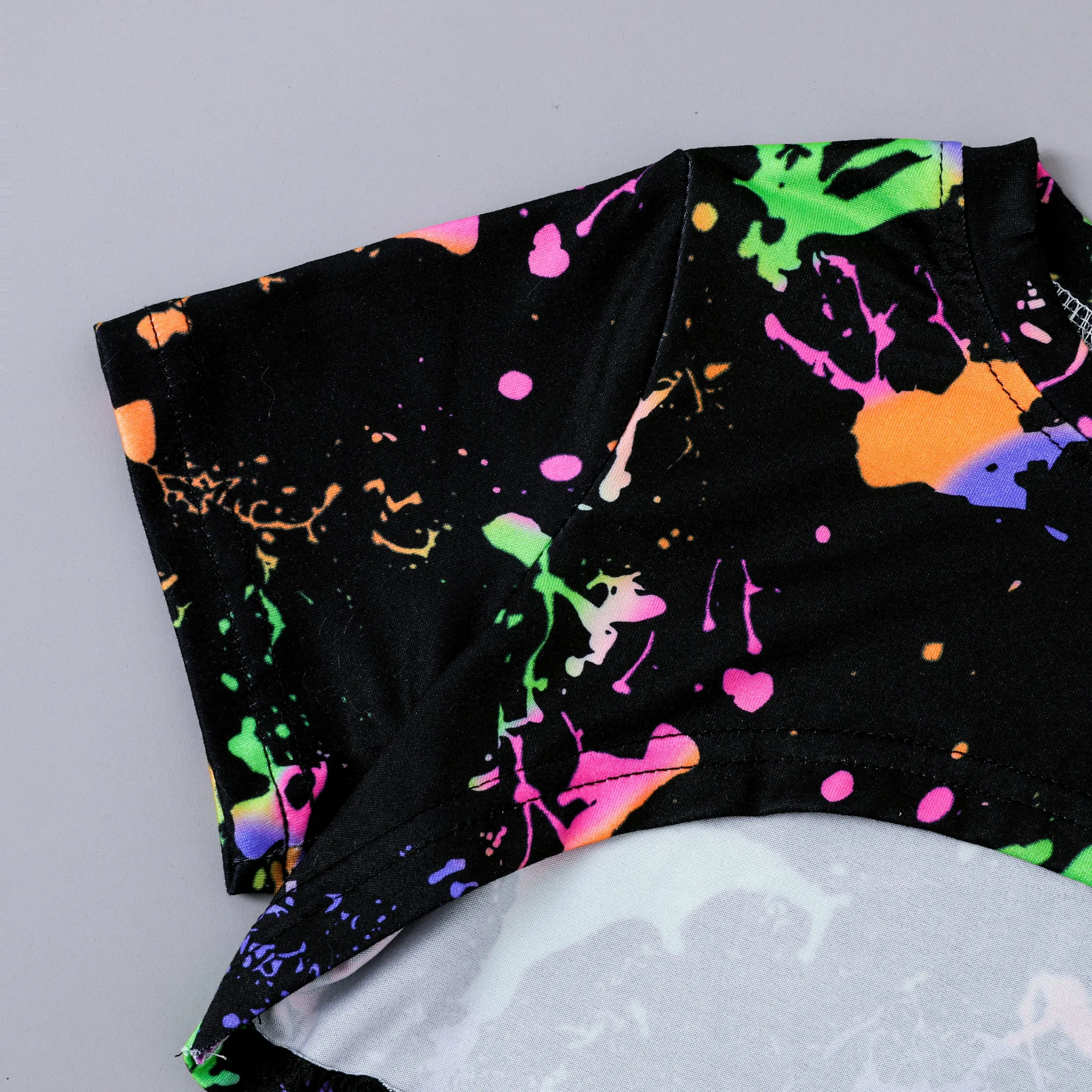 Night Glow Camouflage Skirt Suit for Girls, 2pcs, Polyester (95%) and Chlorofibre (5%) Blend