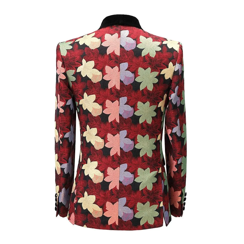 Patterned 2 Pieces Mens Suit Formal Shawl Lapel Tuxedos (Blazer Pants)