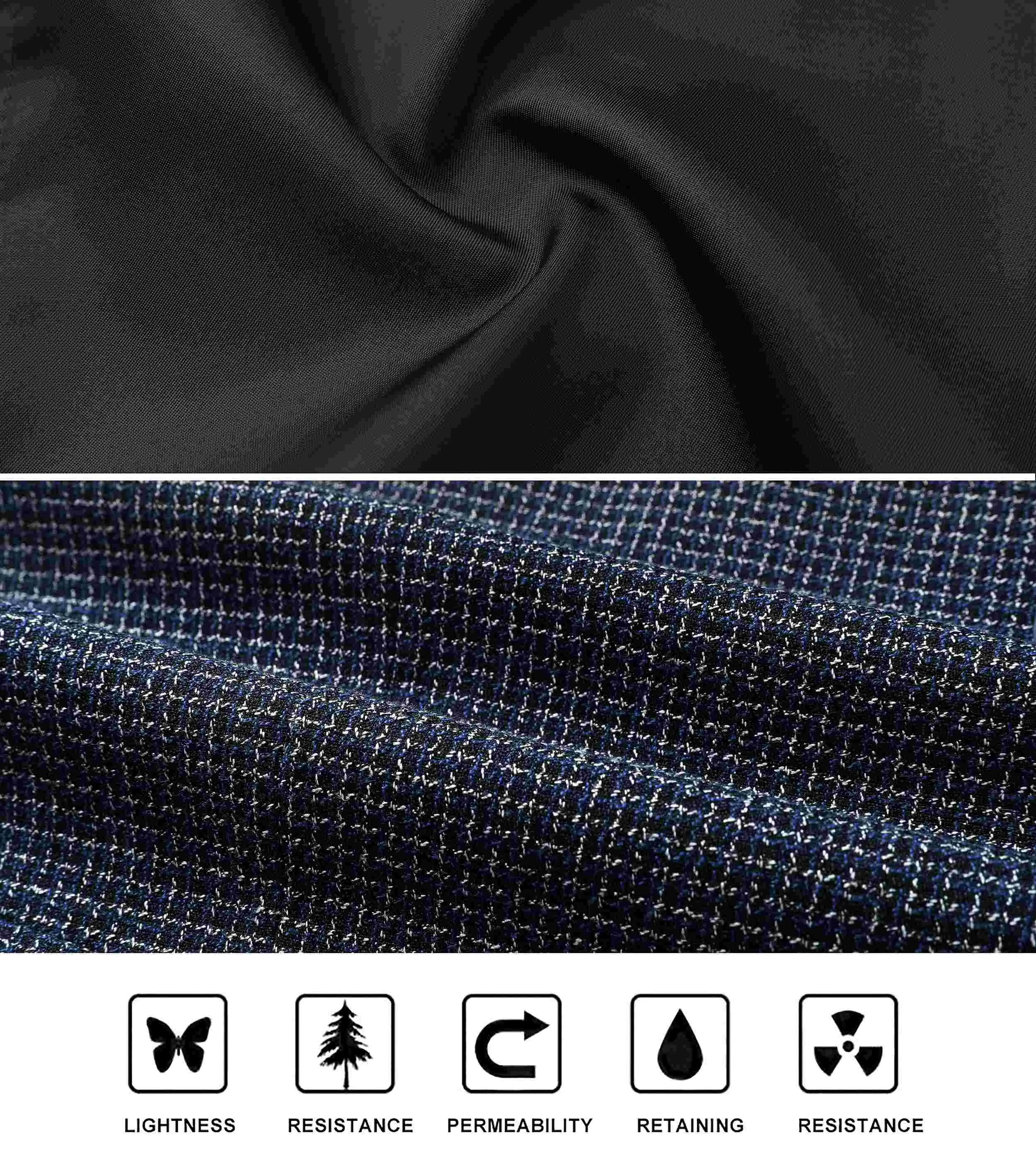Plaid Slim Suit Vest - B7-NAVY BLUE