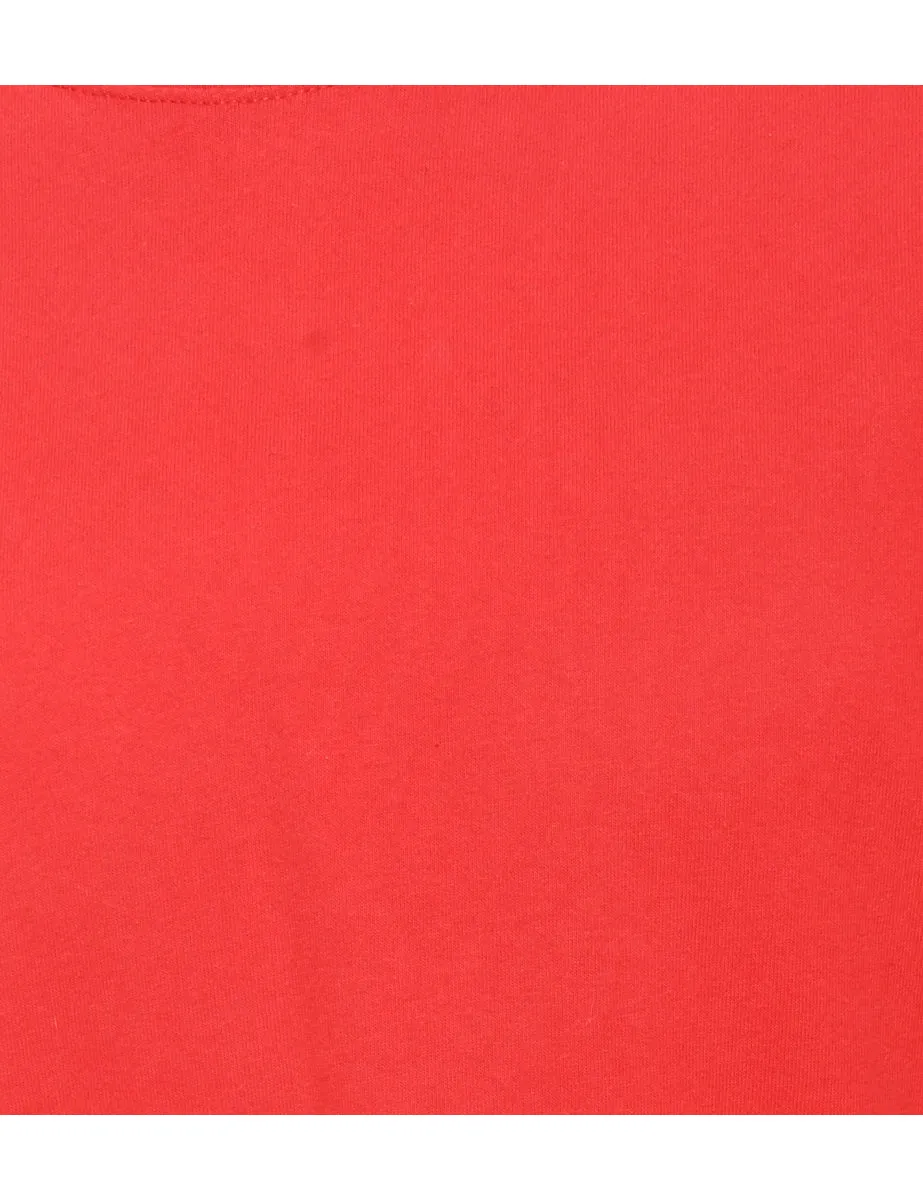 Red Printed Nike T-Shirt - M