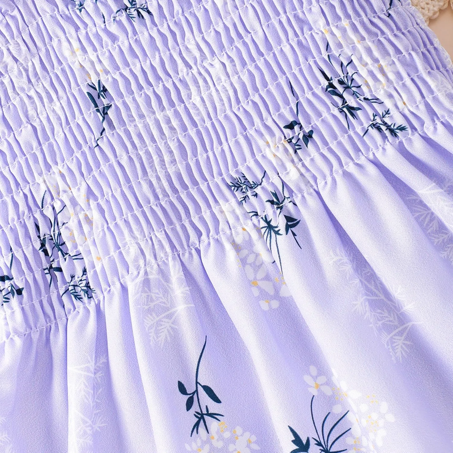 RETSUGO Little Girls Dresses Flutter Sleeve Casual Birthday Party Dress Toddler Kids Swing Twirly Summer Sundress 1-8 Years
