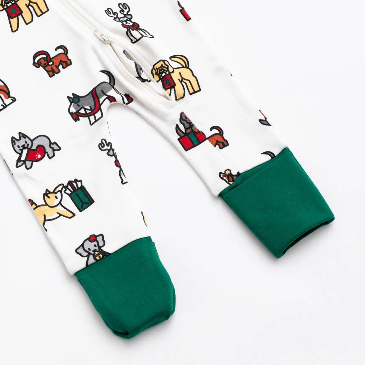 SALE - One-Piece Baby Pajamas_Puppies and Presents