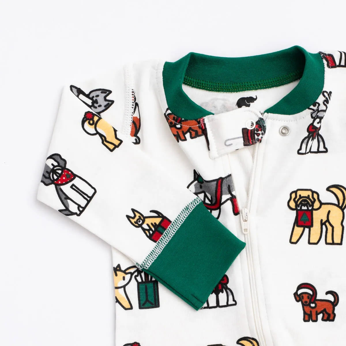 SALE - One-Piece Baby Pajamas_Puppies and Presents