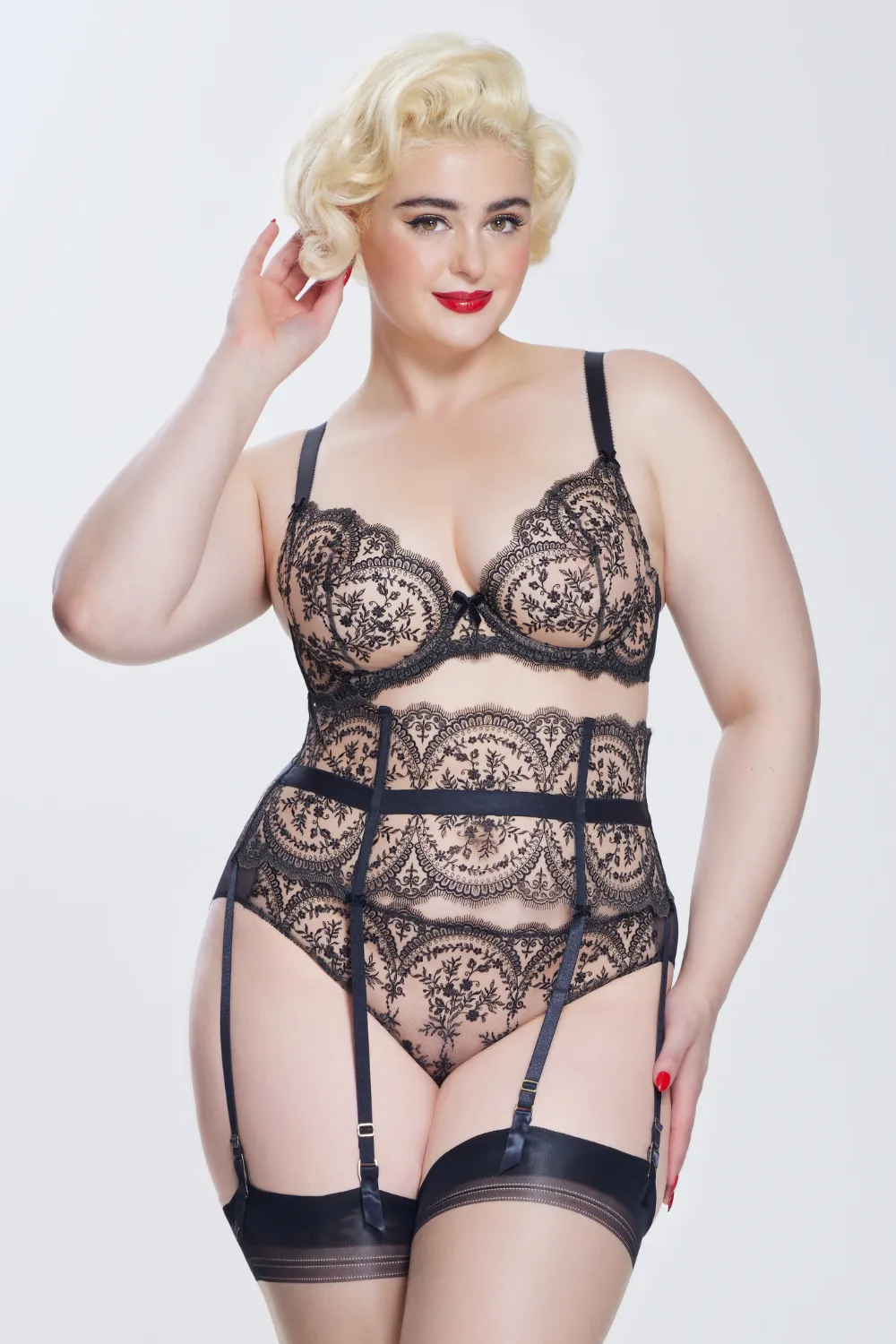Severine Suspender in Black