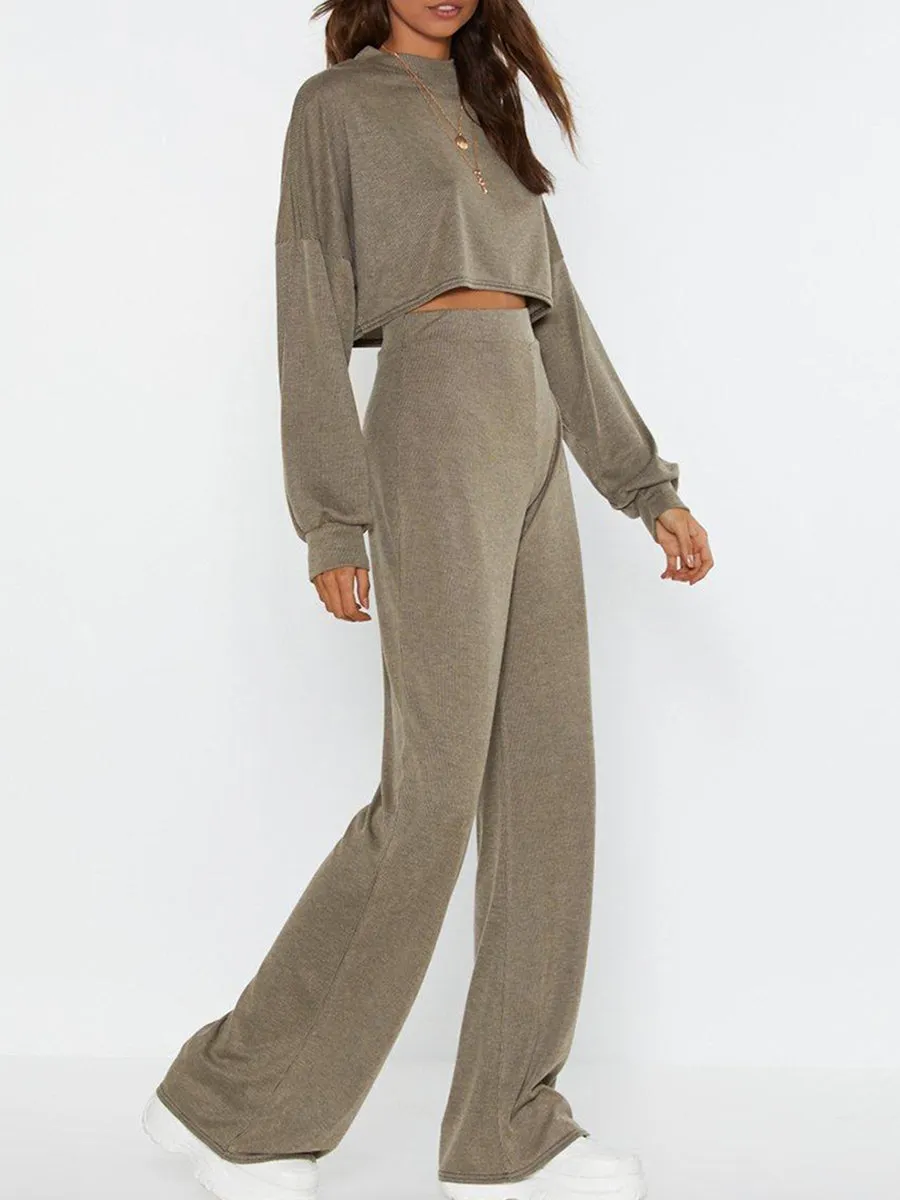 Simple Solid Color Velvet Leisure Suit