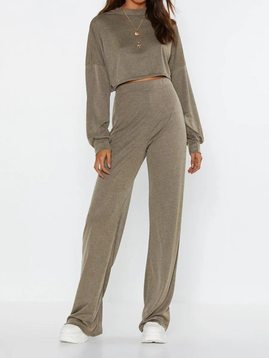 Simple Solid Color Velvet Leisure Suit