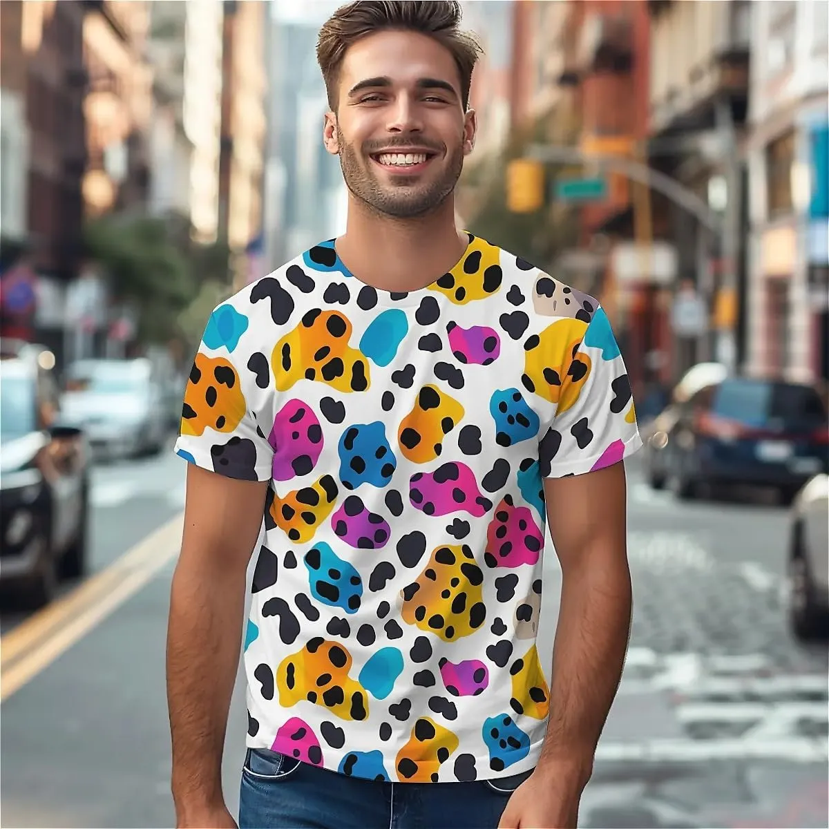 T-Shirts for Men Boys Unisex 3D Printed Shirts Short Sleeve Graphic Tees Shirt