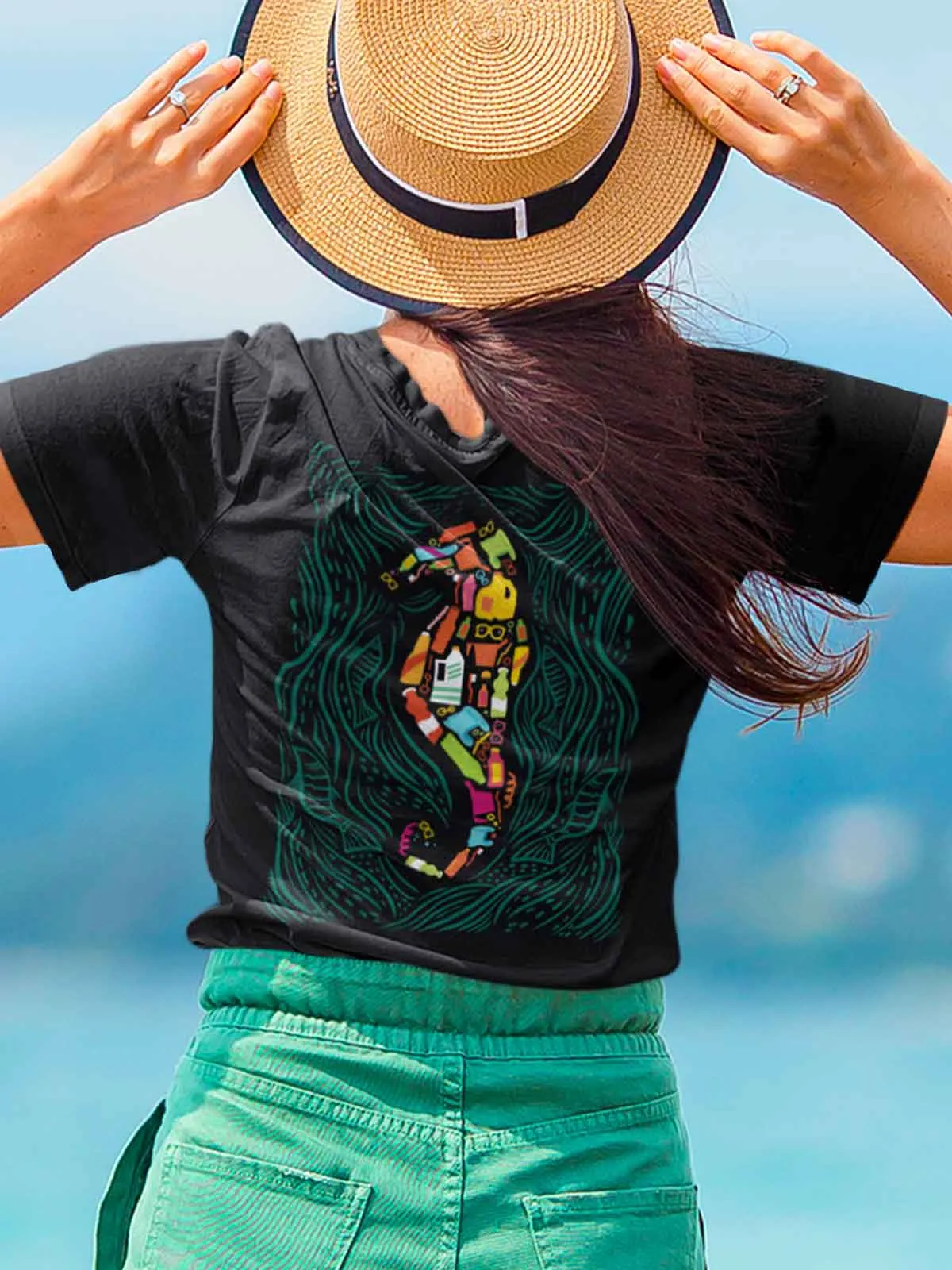 The Green Hero | Backprint T shirt
